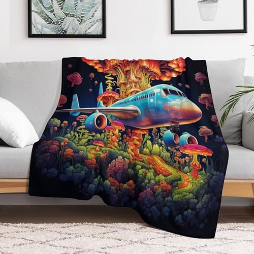 Manta de avión suave y cálida manta para sofá pequeña 100x130cm 3