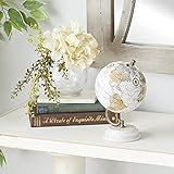 Deco 79 Modern Metal Marble Globe Wood MBL 5' W, 7' H-94445, 5' x 7', White