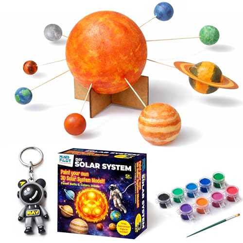 DIY Solar System Model Kit for Kids with Astronaut Keychain | Pai...