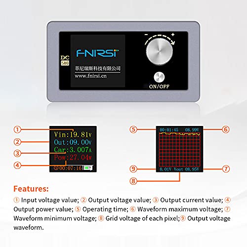 Yuventoo DC DC Buck Converter CC CV Módulo de potência 0.6-30 V 5A Fonte de alimentação regulada aju