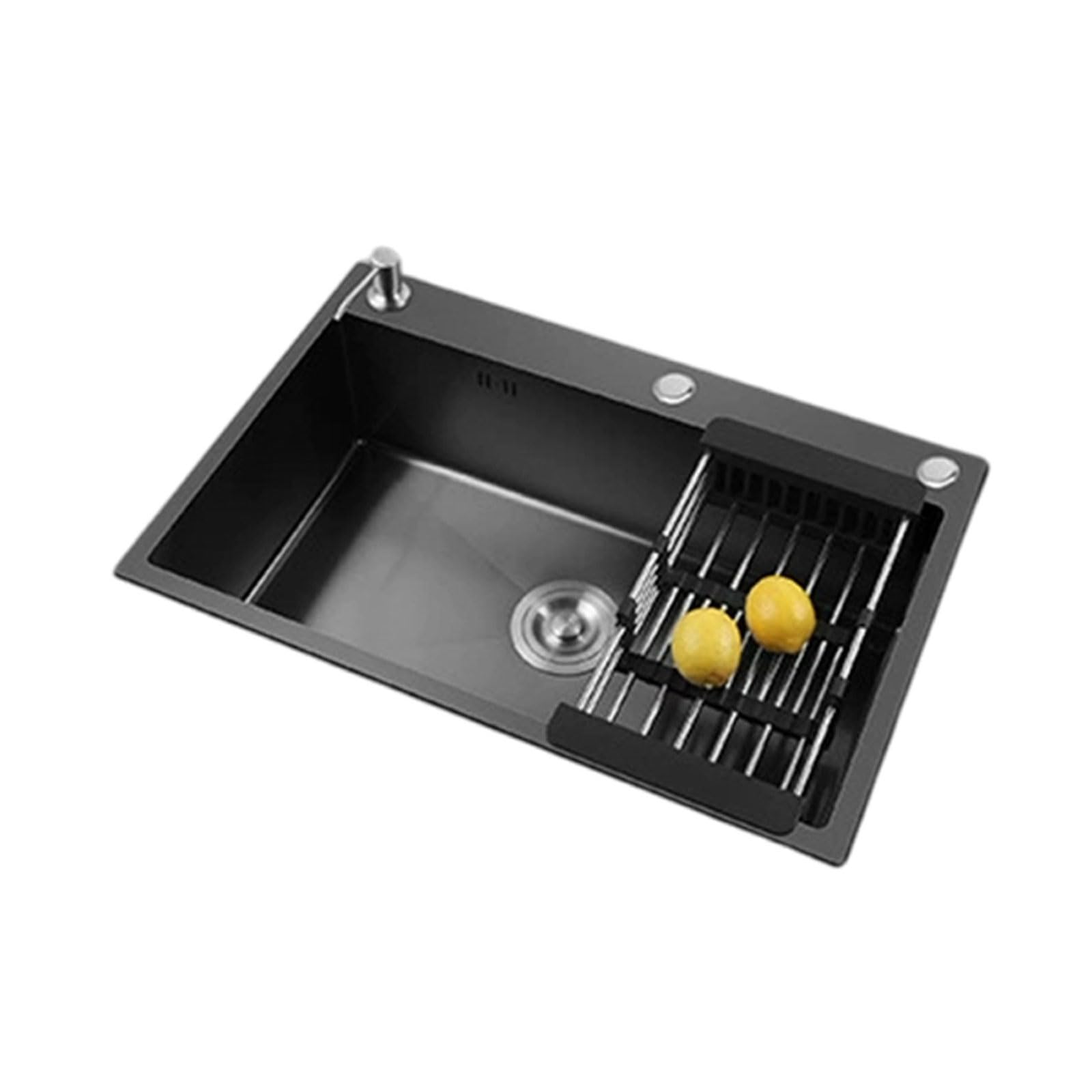 WBJGUOD Single Bowl Kitchen Sinks Stainless Steel, Multifunctional Sink with Multiple Accessories Modern for Workstation Prep