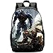 YIPUFENGS Transformers Mochila Escolar para niños Impresión de patrón 3D Mochila Impermeable 15 Pulgadas Adecuado para niños de 5 a 12 años