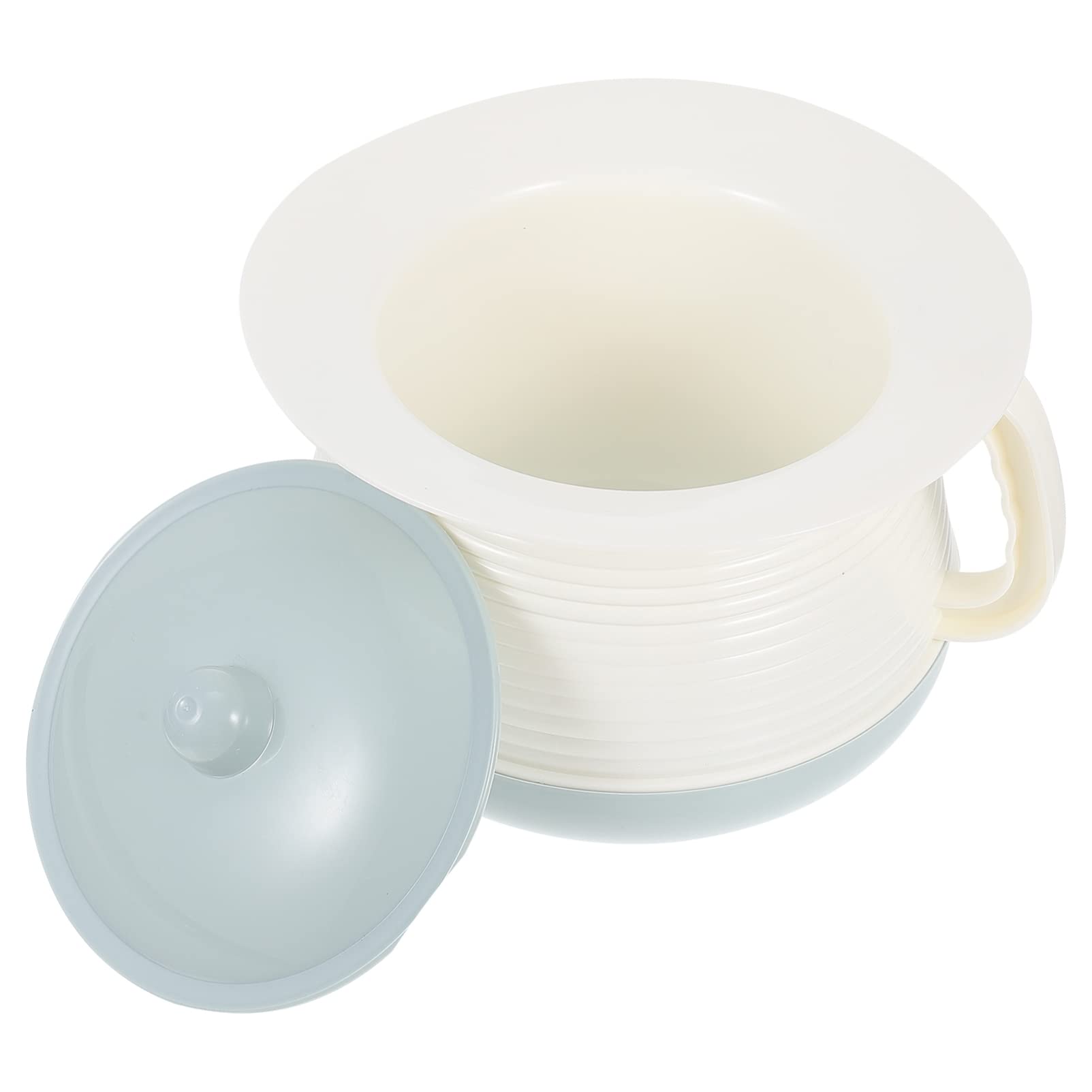 Zerodeko Pot De Chambre Portable Avec Couvercle Et Poignée Urinoir De Nuit Couvert Multifonctionnel Pour Adultes Et Enfants Bassin Hygiène Domestique Et Hospitalière 8.07X8.07X5.31In