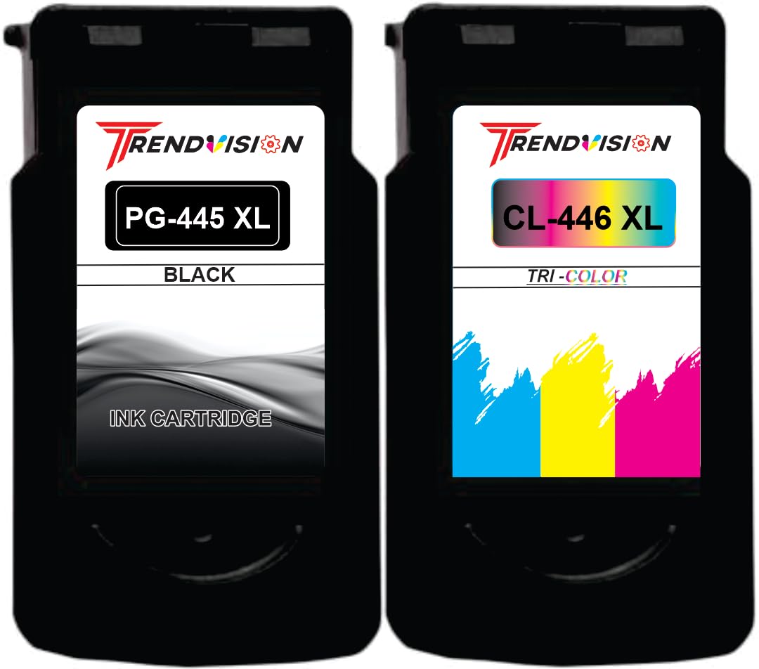 trendvision 445xl & 446xl combo ink cartridge compatible with canon pixma mg2440 mg2540 mg2940 mg3040 mg2540s mg2545s ts3140 ts304 ts204 tr4540 mx494 ip2840 printer (dubai/oman/saudi arabia)
