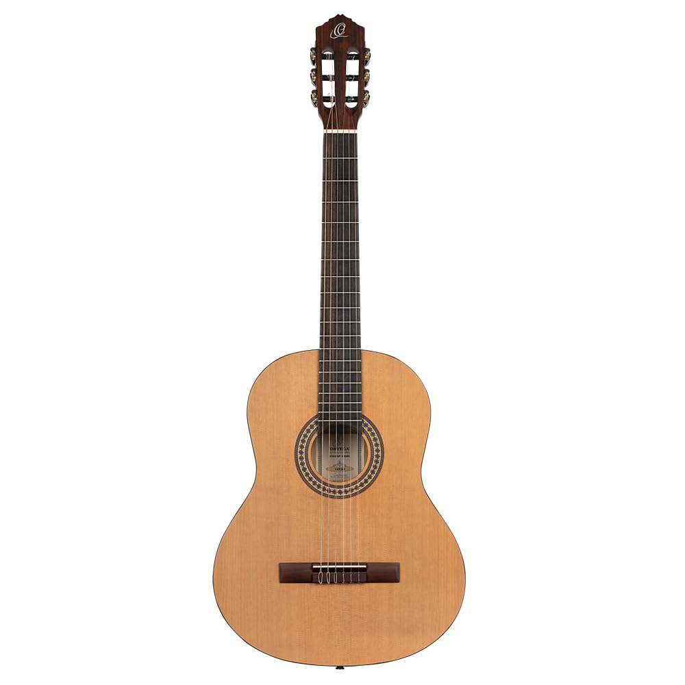 Ortega Guitars 4/4 Konzert Gitarre – Student Series – Zeder, Katalpa, Natur (RSTC5M) | Nylonsaitengitarre, Zederndecke & Katalpa-Korpus Satin-Finish