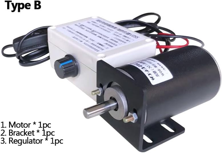 220V 80W 6500rpm Micro Permanent Magnet DC Motor Carbon Brush High Speed Ball Bearing Adjustable Speed - (Voltage(V): Type A)