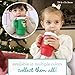 Infantino My 1st Tumbler, Silicone Sippy Cup with Straw & Handle, Spill-Resistant Baby Cup for On-the-Go, BPA-Free Transition Bottle, Grinch Red