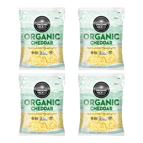 有機 JAS オーガニック 無添加 グラスフェッド チェダーチーズ シュレッド 冷凍 チーズ 250g x 4パックセット 合計1kg Certified Organic Grass-fed Shred Cheddar Cheese
