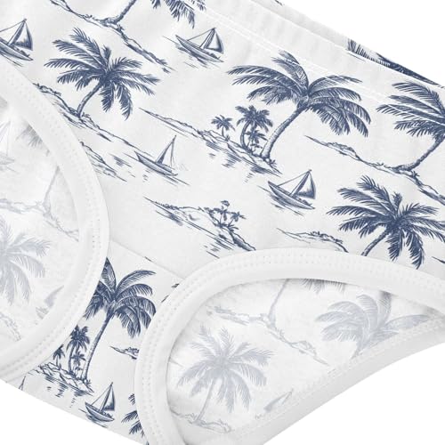 Girls Underwear Soft Cotton Palm Trees Kids Panties in Sizes 2/3t, 4t, 5t, 6 and 84