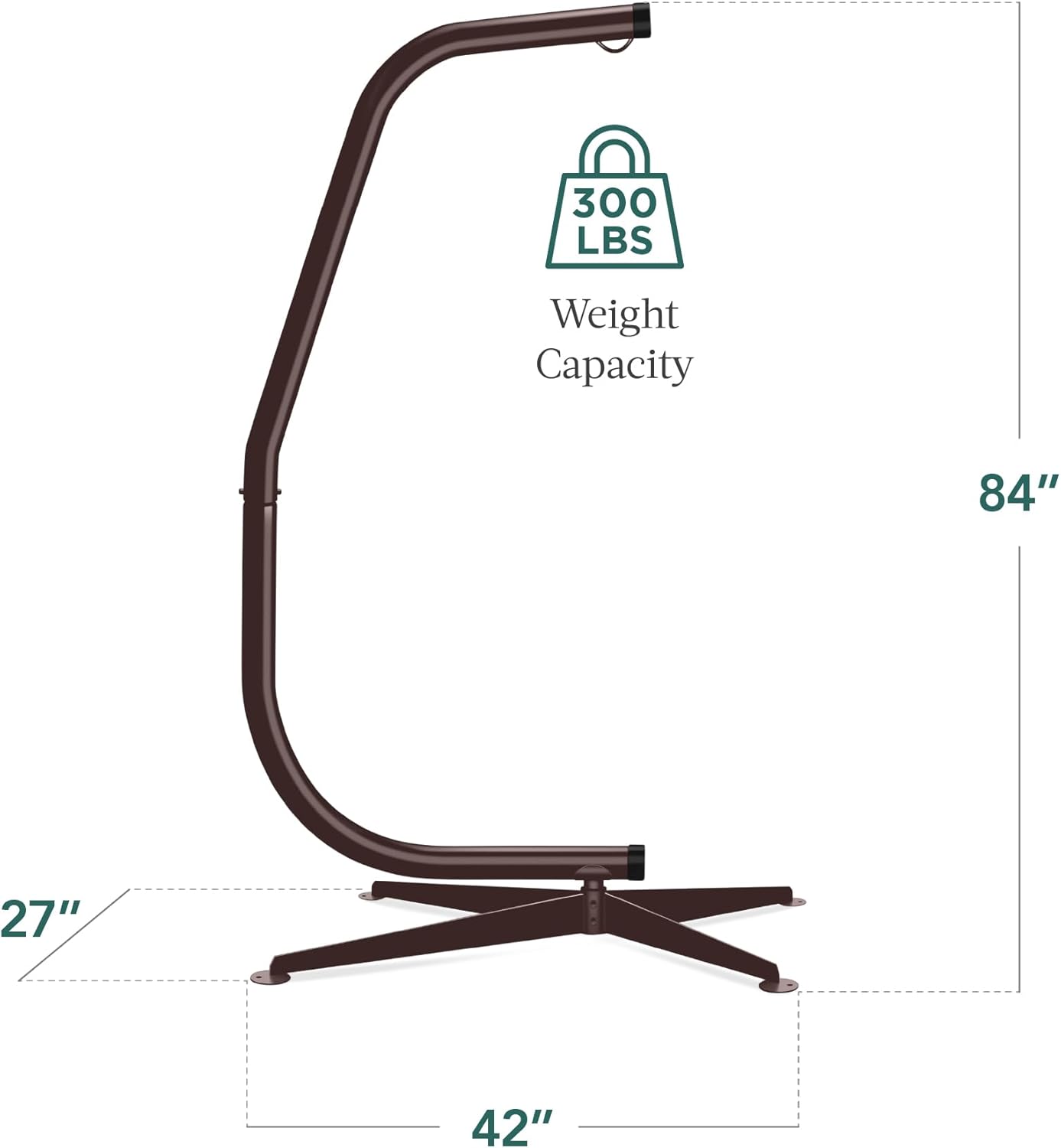 Best Choice Products Metal Hanging Hammock C-Stand for Chair/Weather-Resistant Finish, Offset Base - Stand Only - Brown 1 5179j79ZFgL. AC SL1500