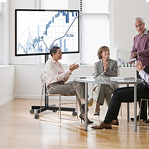 5Rcom Rolling Tv Stand, Adjustable Tv Cart W/Locking Wheels For 23-60" Lcd Led Plasma Flat Panel Screen Tv, Max Vesa 400X400Mm, Mobile Tv Stand #TOP1