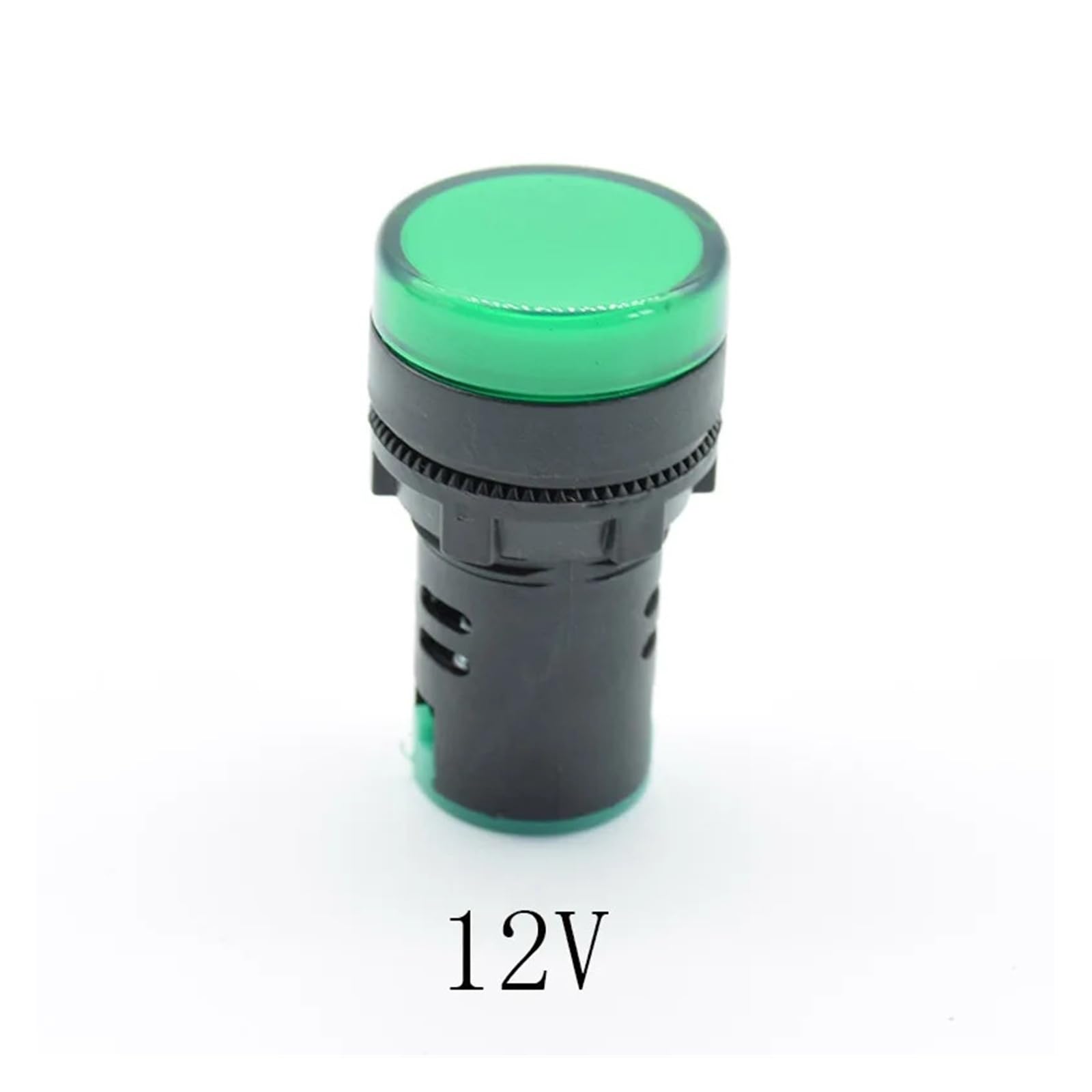 1 lámpara LED de 22 mm, 12 V, 24 V, 110 V, 220 V, 22 mm, para montaje en panel, luz de señal piloto roja, azul, verde, blanca y amarilla (220 V verde)
