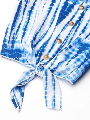 Image of Speechless Girls' Tie Front Top and Short Skirt Set