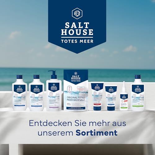 Salthouse Totes Meer Therapie Anti-Juckreiz Spülung, enthält Urea und Panthenol, für geschmeidiges Haar, bei juckender und empfindlicher Kopfhaut, vegan 200ml