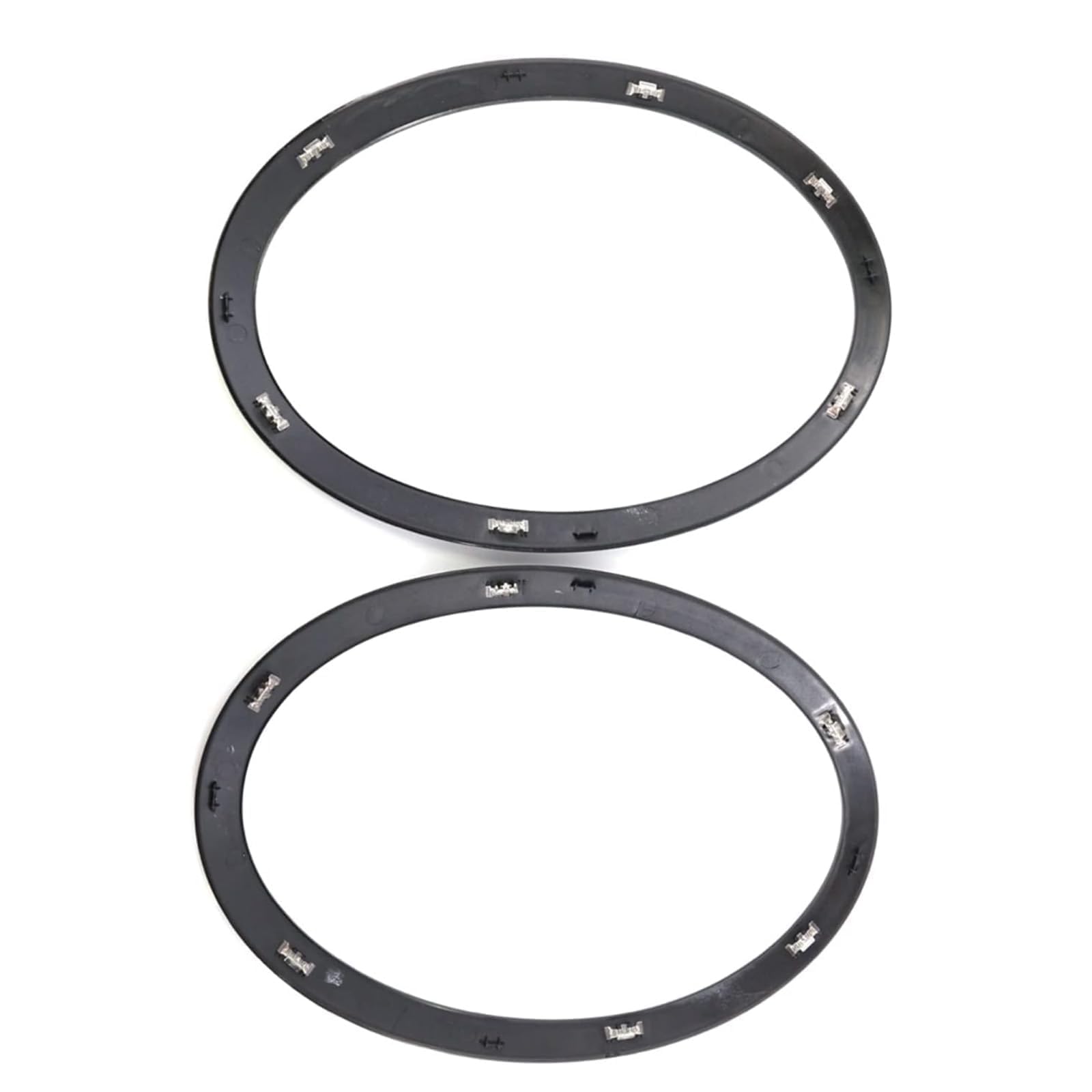 2 pezzi anello decorativo per fari, mini anello di ricambio per fari, compatibile con BMW Mini Cooper F55/F56/F57 51137300631 51137300632 (nero lucido)