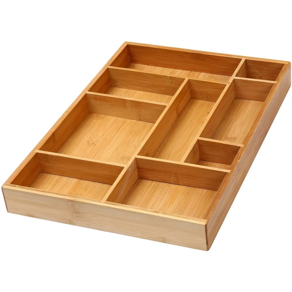 YBM HOME 337v Drawer Organizer, 9 Compartments, Brown