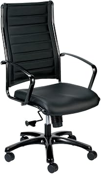 Eurotech Seating Europa Titanium High Back Chair, Black