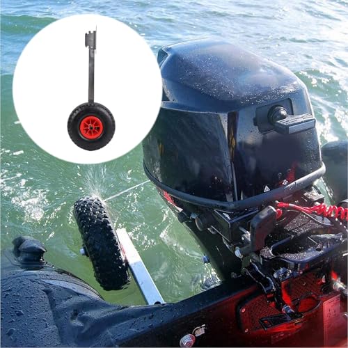 Acouto Roue de Lancement Marine, Roue de Lancement à Poutre Marine en Acier Inoxydable, Roue de Lancement Marine pneumatique d'une capacité de Charge de 600 LB (livrée sans gaz)
