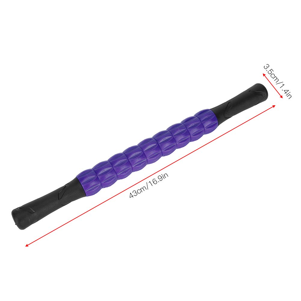 POENVFPO Muscle Massage Sticks, 43x3.5x3.5cm, PVC Muscle Massage Roller Massage Sticks for Massaging Any Part of The Body, Such as Shoulders, Waist, Arms, etc (Purple)