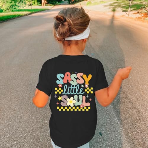 Bobeutou Flower Girl Shirt Graphic Tees Cute Preppy Shirts Kids Floral Letter Print T Shirt Funny Summer Cotton Youth Tops3