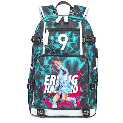 Sac à dos Football Haaland multifonction pour ordinateur portable et voyage homme et femme
