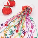 AMFIN Handheld Confetti Streamer Party Poppers – 5 Pack | 30 Streamers Per Popper | 16ft Long Multicolor Ribbons | Birthday, Anniversary Baby Shower Decoartion items -Multi gallery image