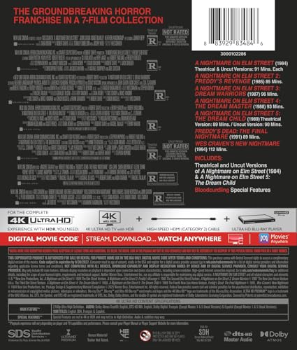 Image of Nightmare on Elm Street, A: 7 Film Collection (4K Ultra HD + Digital)