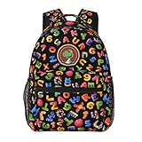 Dinosaur Alphabet Backpack for School - Dinosaurs Backpack for Girl Boy Teen Education Letter Bookba