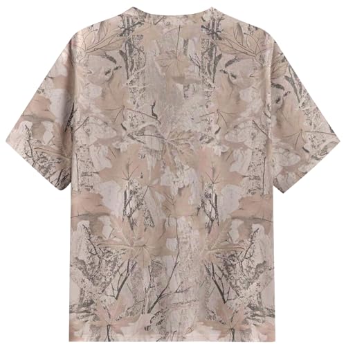 Image of Womens Camo Shirt Oversized Maple Leaf Short Sleeve T Shirts Tops