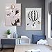 Décor de pépinière Enfants Imagination Créative Toile Affiches Imprime Ballon Cerf-volant Vieux Avion Peintures Enfant Photos pour Chambre 50x75cm (20x30in) x2Pcs Sans Cadre