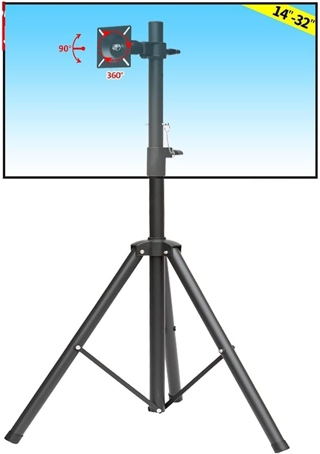 asdchZen Tv Mount Adjustable Tv Mount Bracket,Portable Tv Tripod Stand With 360 Swivel And Tilt Mount For 14-32 Inch Monitor Tv Mounting Bracket