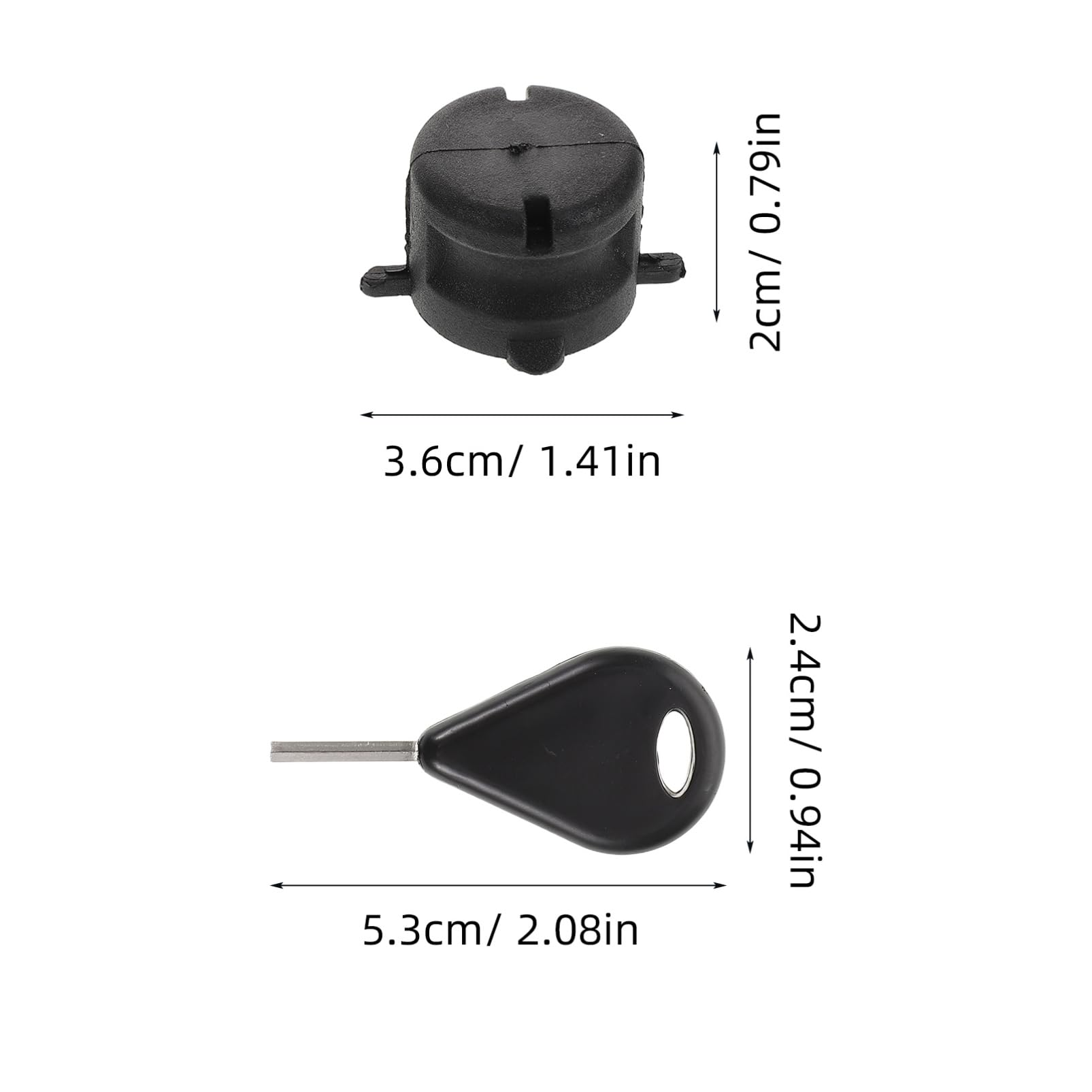 Mikikit 1 Set Surfboard Accessories Paddleboard Tails Rudder Slot Bottom Seat Tails Rudder Round Cup with Wrench Screw Key Plastic Surf Fin Plugs