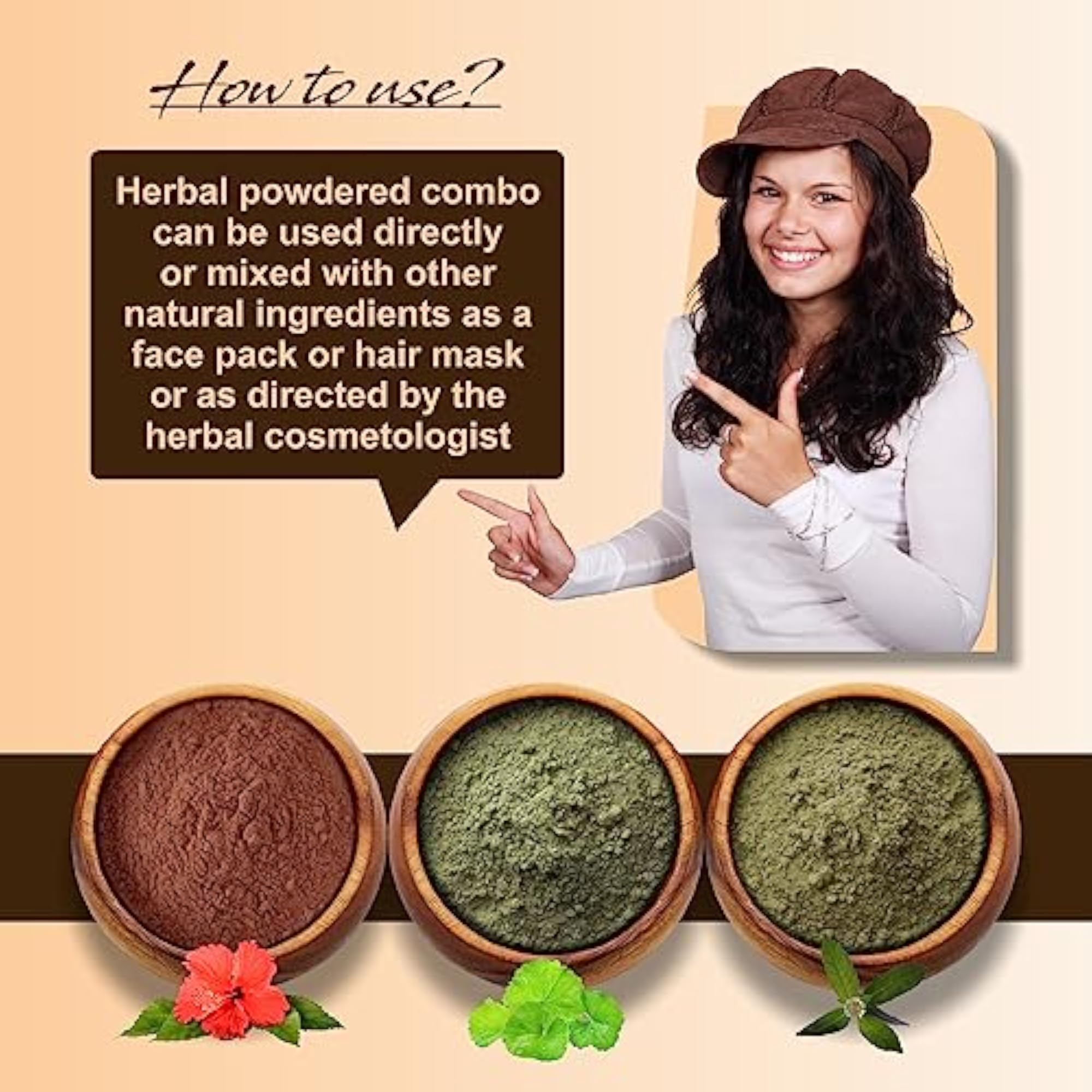 Brahmi Bhringraj Hibiscus Powder for Hair Volume