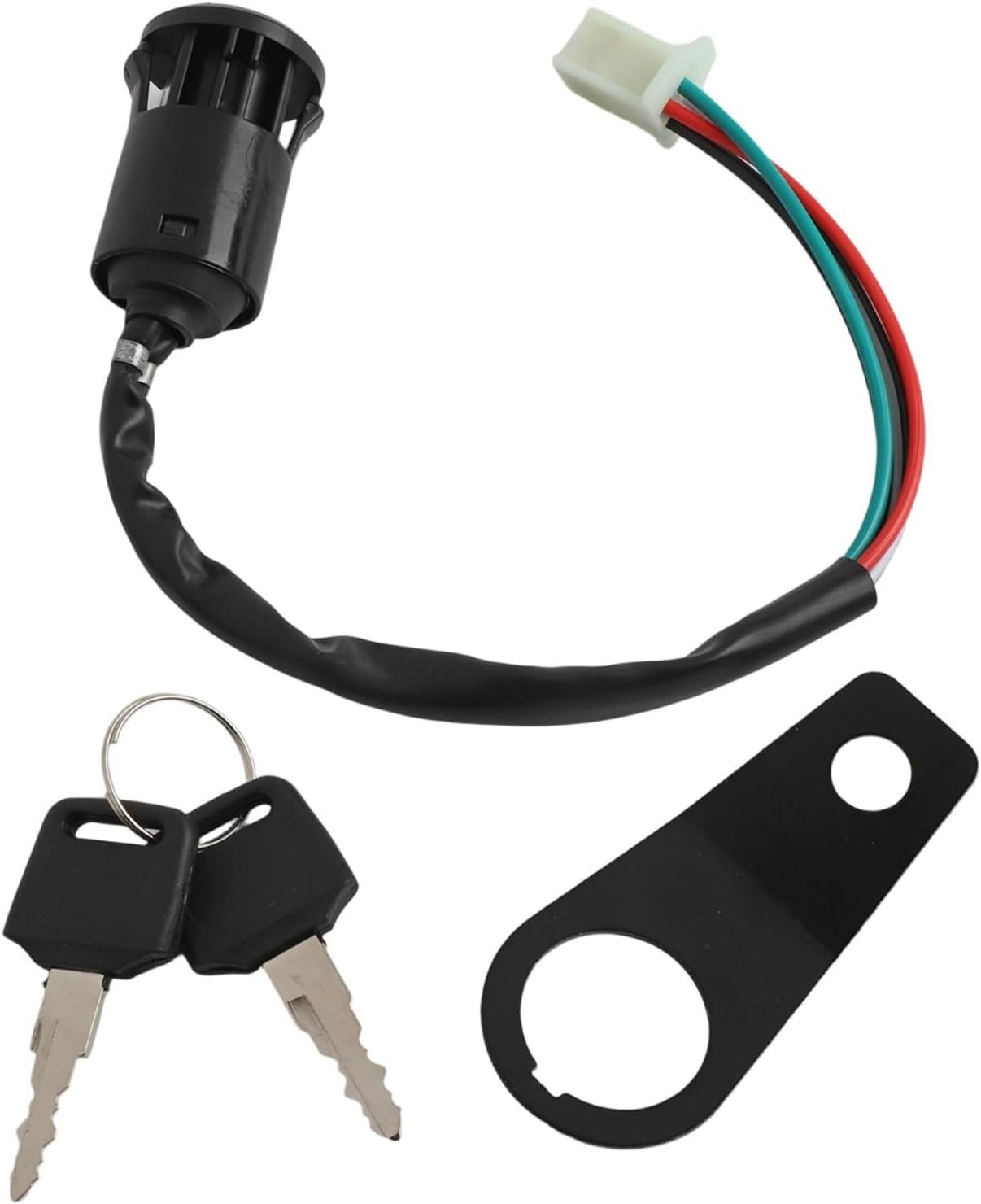 Motorcycle And ATV Ignition Switch Lock Key Fits Most For To 1For Models With Easy Installation Bracket And Two Keys