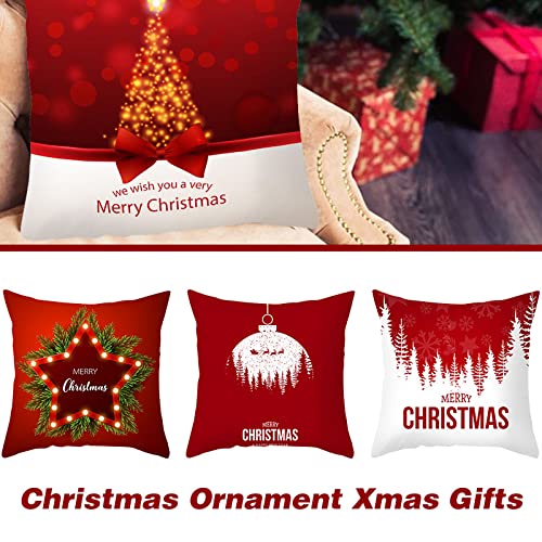 Set di 9 Federe per Cuscino Natalizie,Natale