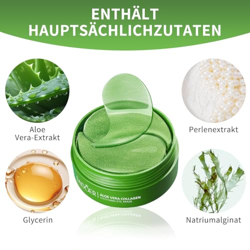  Kollagen Augenpads Gegen Augenringe Mit Aloe Vera Für Entspannte Augenringe und|minimieren Falten und Schwellungen
| Au