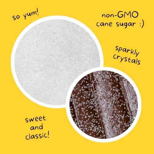 Image of Supernatural Twinkles White Sanding Sugar Sprinkles, Crystal Clear, Non-GMO, Vegan, 3oz, Made in USA