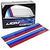 iJDMTOY Iconic 3-Color Stripe Decal Sticker C...