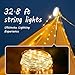 CATGOOD 32.8 ft Outdoor Camping Tape Measure String Lights, 2-in-1 Outdoor Portable Retractable String Lights with 5 Lighting Modes for Camping, Warm Light Version with Magnet for Party