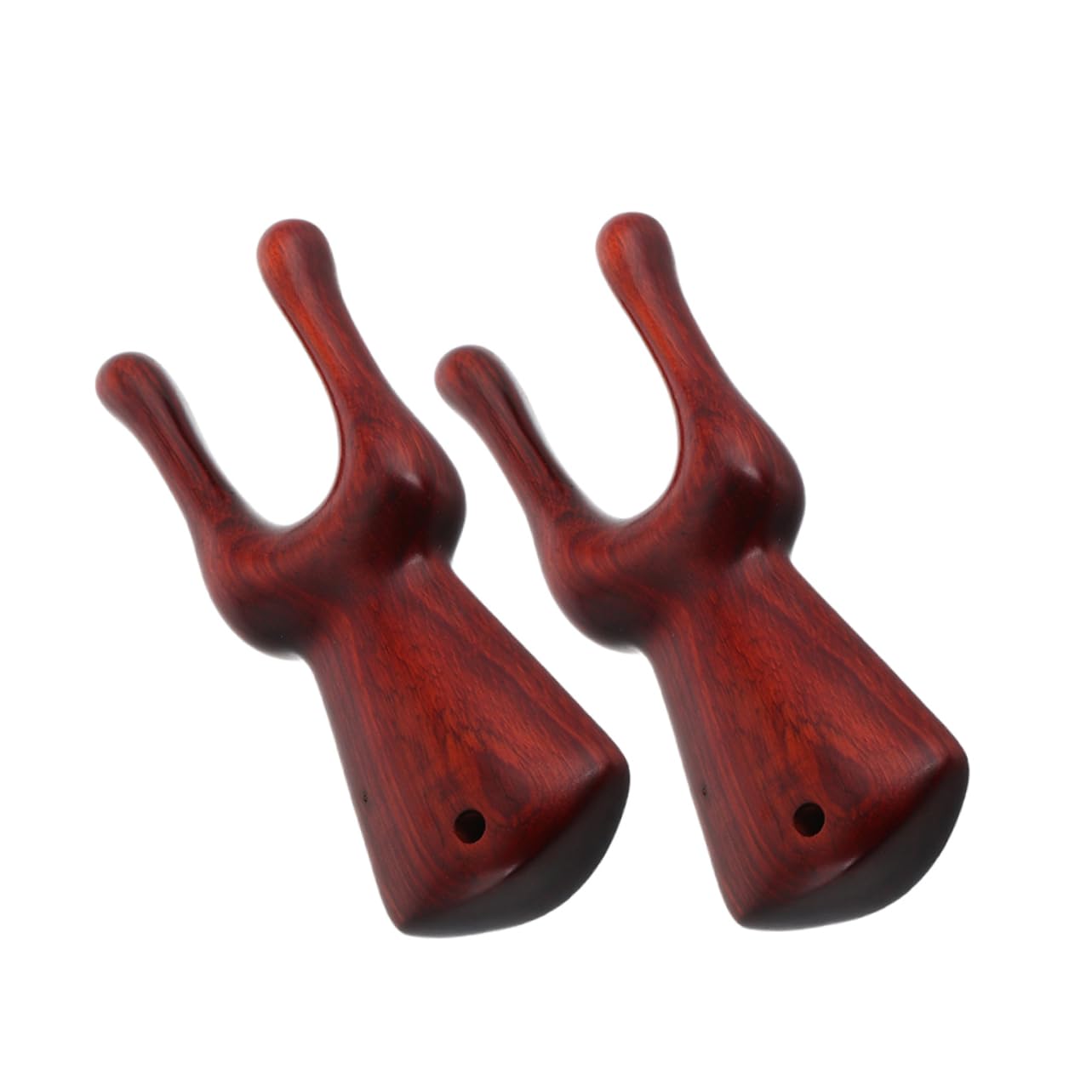 VALICLUD Manual Wooden Face Massager Set 2pcs Gua Sha Tool for Acupoint Portable Nose Scraper Natural Material