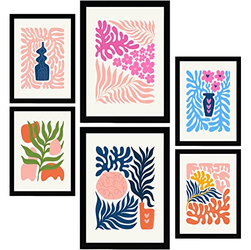 Nacnic Set de 6 Posters Minimalismo en Colores Pastel. Flower Power. Láminas de Paisajes y Naturaleza para el Diseño y Decoración de...