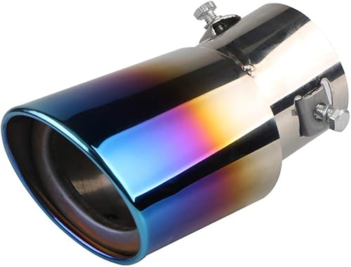 Silenciador universal de acero inoxidable con pernos de acero inoxidable para escape de automóvil, tubos de punta, para tubos de diámetro de 1.5 a