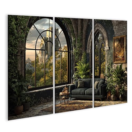 Impression sur toile vue de fenêtre pour sublimer la décoration de salon