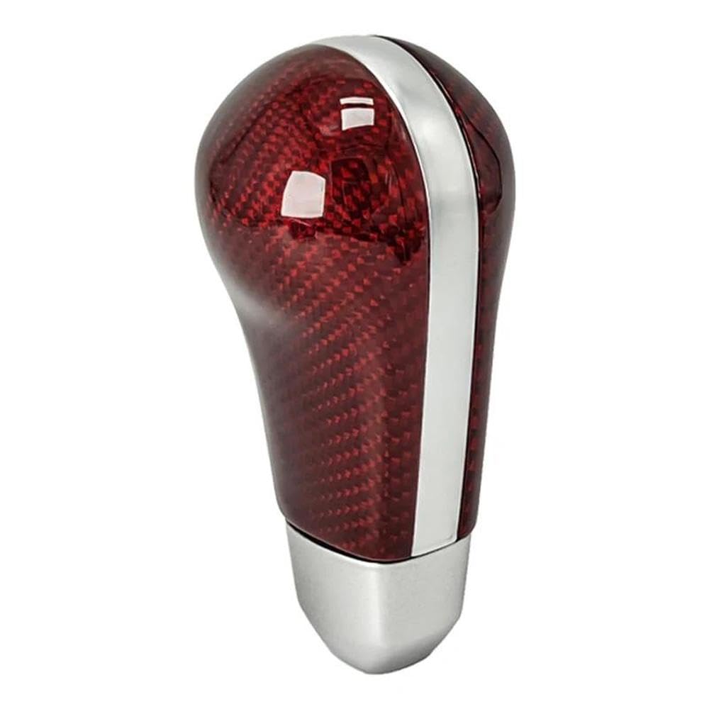 Poanbcgy Red Shift Ball Joint Real Carbon Fiber Automatic Gear Shift Knob For Nissan 350Z 2003 2004 2005 2006 2007 2008 2009 2010 Gear Ball Head(Red)
