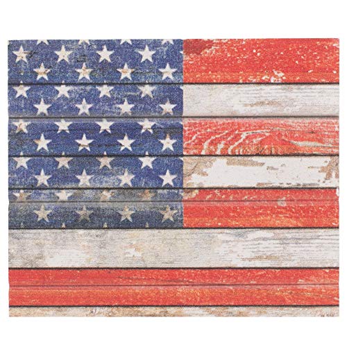 Buy 2 get 3 American Flag Weathered Old Glory 4 x 4 Inch Dried Pine Wood Pallet Coaster, Pack of 4