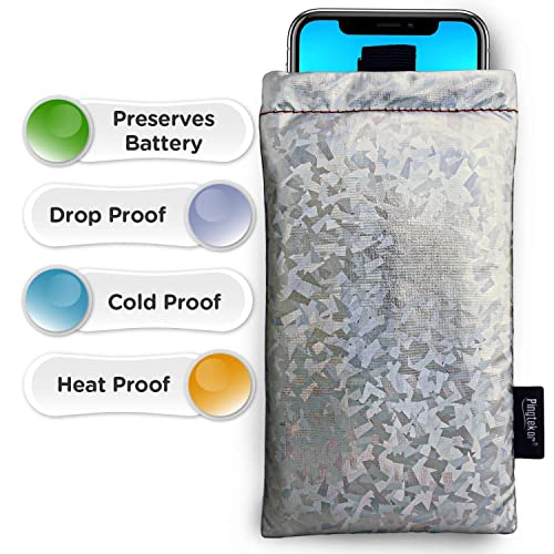 Pingtekor Thermal Phone Case,Prevent Overheating In The Sun,Prevent Lower Temperatures To Extend Battery Life,For Iphone 14Pro Max/14Plus/13Pro Max/12Pro Max/Galaxy A52 And Similar Sized Phones-Silver #TOP4