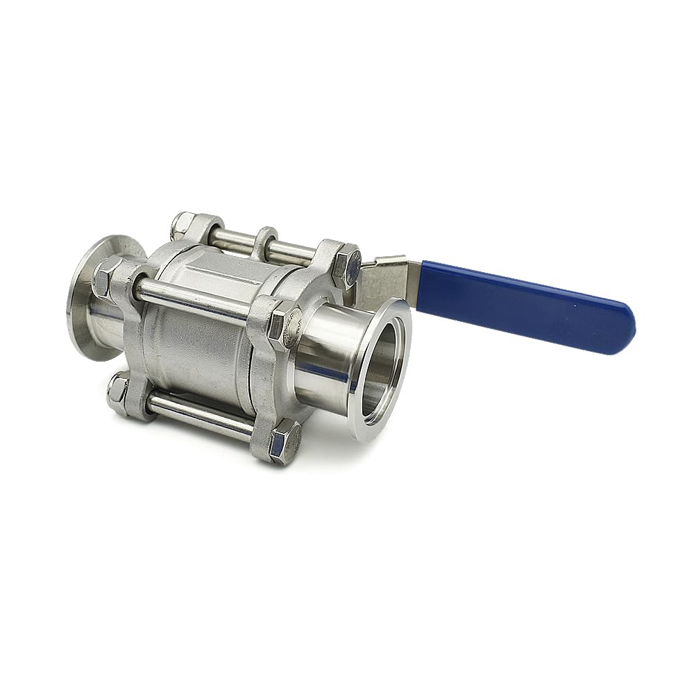 Brida de Bola de Alto vacío Manual de Tres Piezas de Acero Inoxidable SUS304 KF16 KF25 KF40 KF50, instalación rápida(KF16)