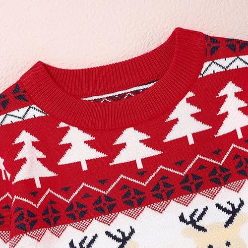 Image of Ugly Christmas Sweater for Girls Funny Xmas Knit Pullover Shirts Kids Child Holiday Jumper Tops Outfit 2-14 Years