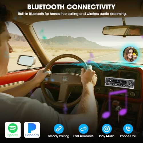 Bluetooth Retro Radio for Classic Cars