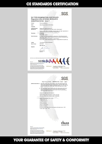 Miniatura 5 de voltX 'Constructor Ultimate' Gafas de seguridad bifocales de lectura (marco transparente, lente amarilla +3.0 dioptrías) Certificado CE EN166FT